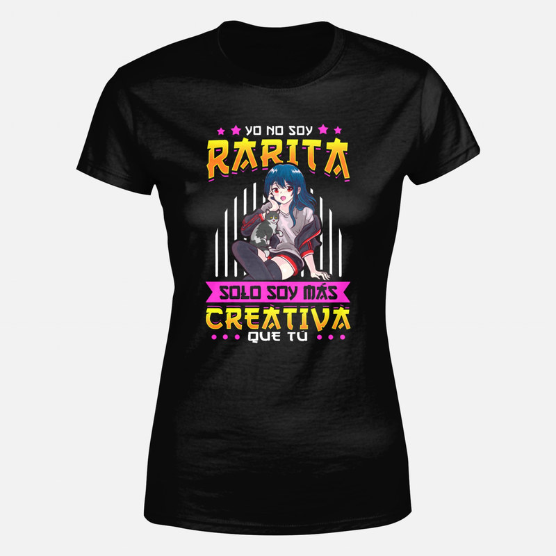 Camisetas: Chica Anime Rarita y Creativa