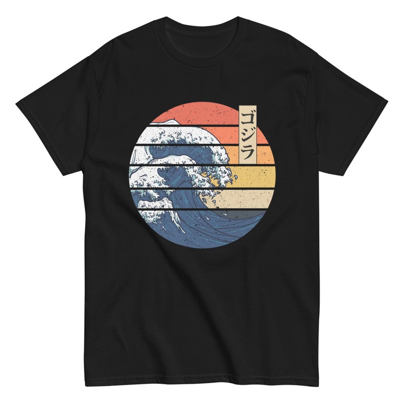 Camisetas: Camiseta Gran Ola de Kanagawa con Kanji
