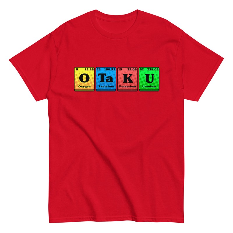 Camisetas: Camiseta Otaku con símbolos de la tabla periódica
