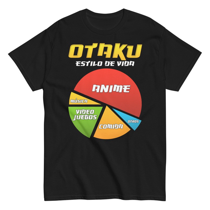 Camisetas: Camiseta Otaku Estilo de Vida Gráfico de Queso