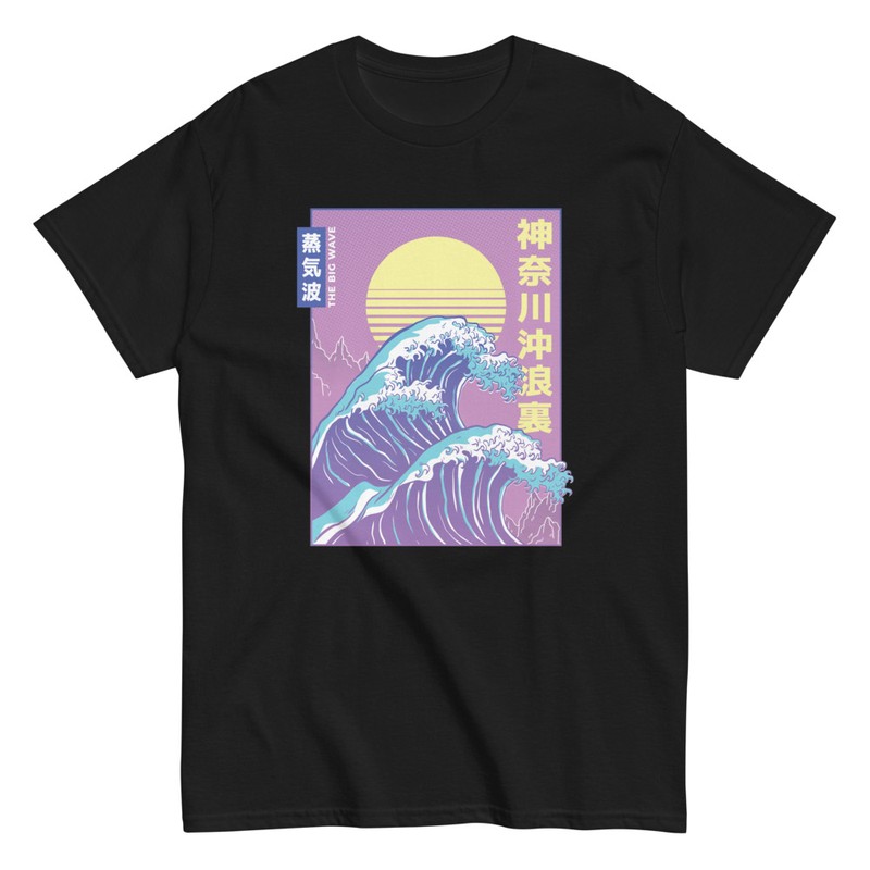 Camisetas: Camiseta Estética Vaporwave Ola de Kanagawa Vintag