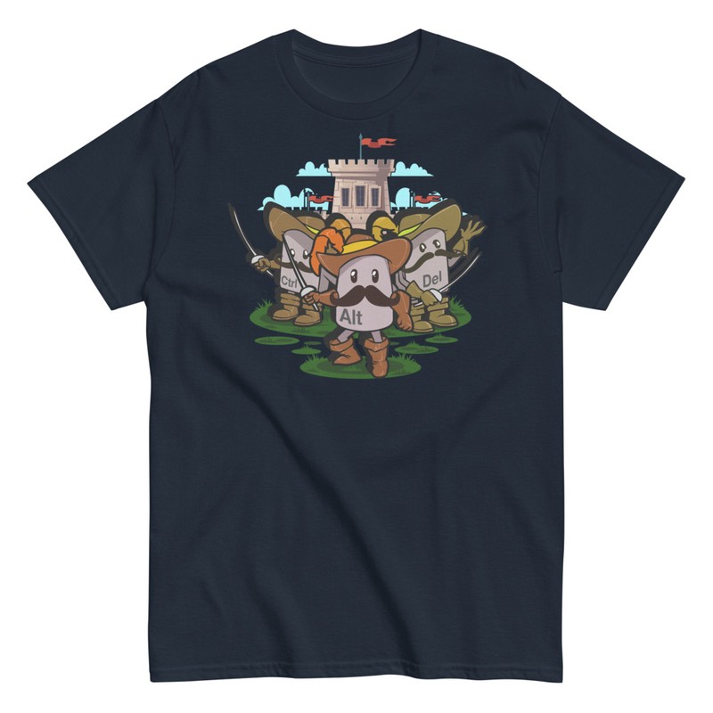 Camisetas: Mosqueteros Ctrl Alt Del Friki