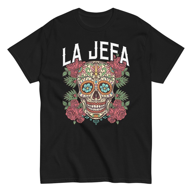 Camisetas: La Jefa Sugar Skull Mexicana
