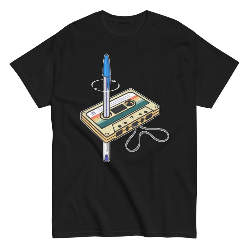 Camisetas: Camiseta de cassette y boli Bic