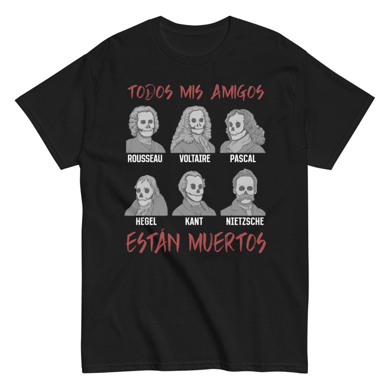 Camisetas: Camiseta filósofos calaveras