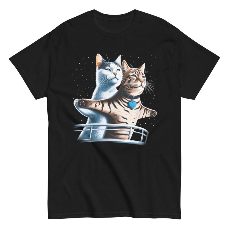 Camisetas: Camiseta parodia de gatos en Titanic