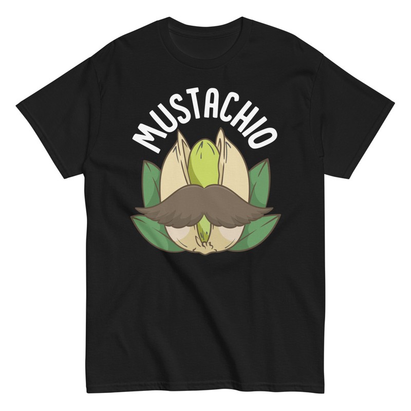Camisetas: Camiseta pistacho con bigote divertido