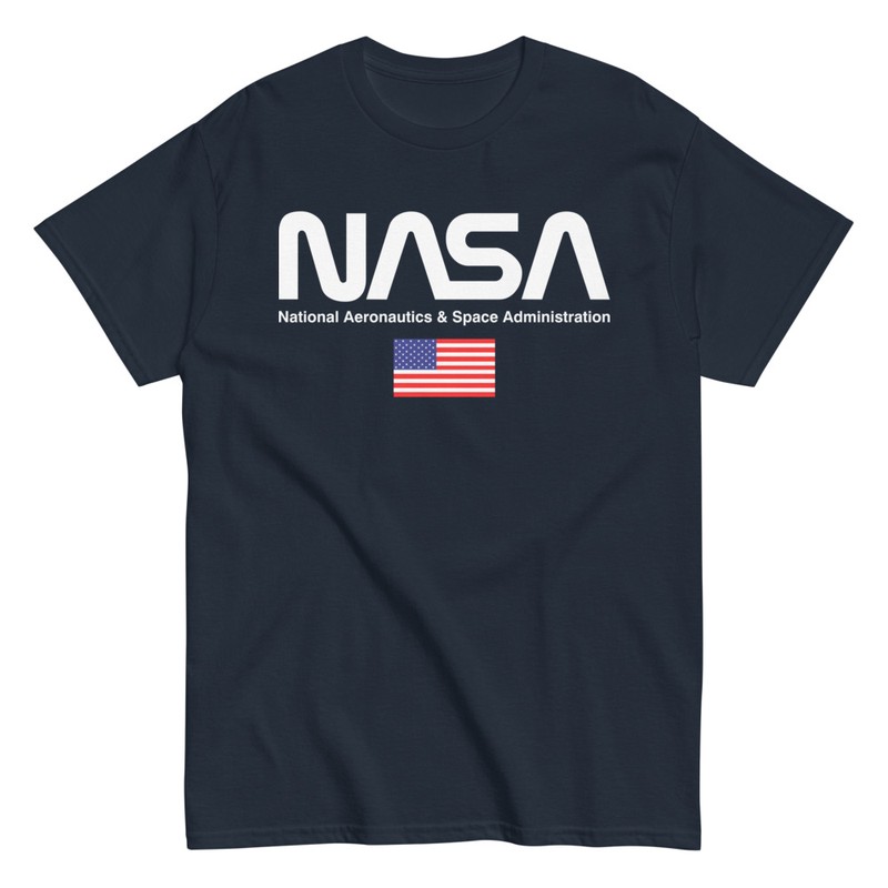 Camisetas: Camiseta diseño NASA con bandera de EEUU