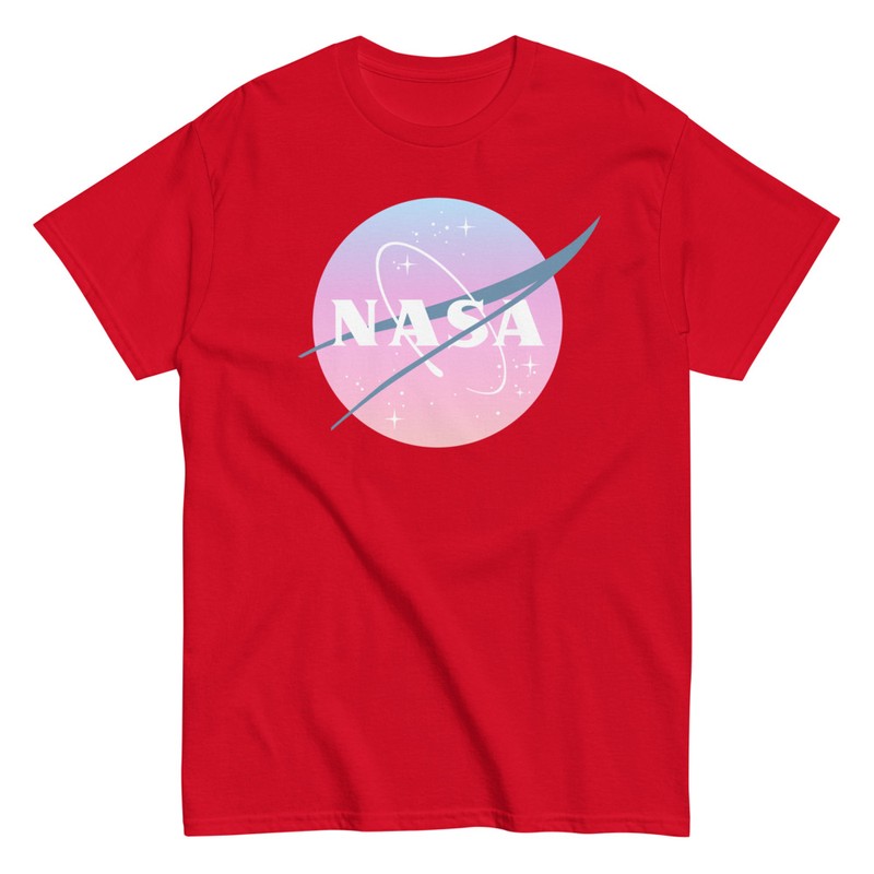 Camisetas: Camiseta logotipo NASA en tonos rosas