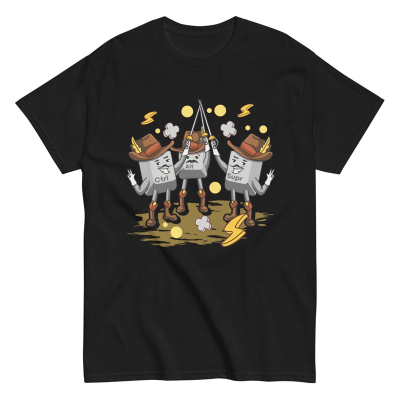 Camisetas: 3 Mosqueteros Ctrl Alt Supr