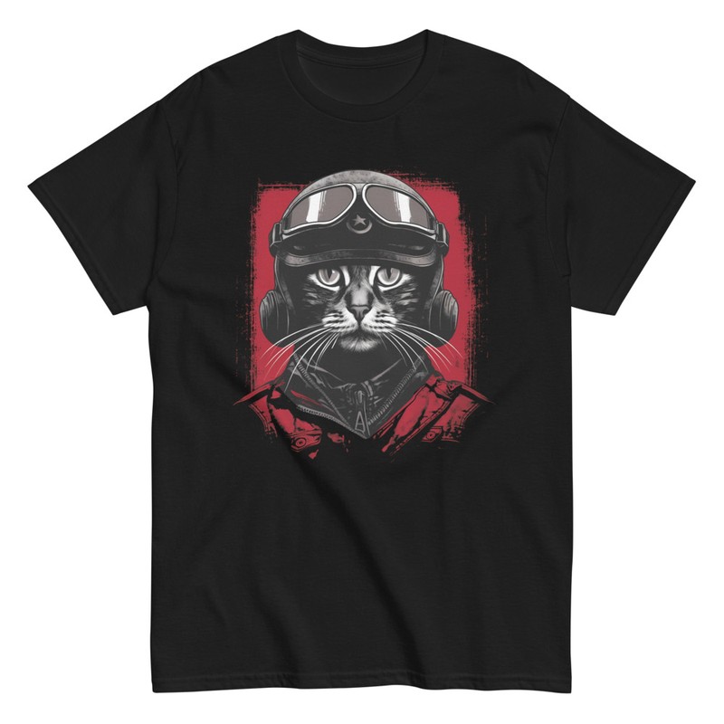 Camisetas: Gato Aviador Friki