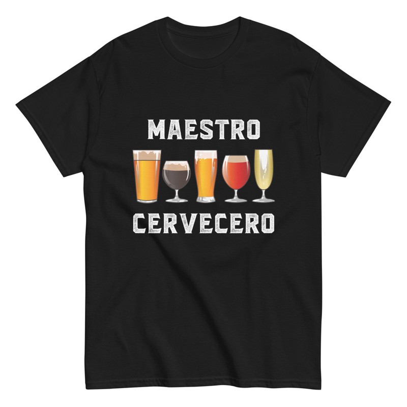 Camisetas: Maestro Cervecero con Vasos de Cerveza