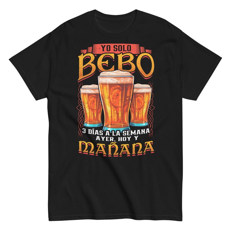 Camisetas: Solo Bebo 3 D&iacute;as a la Semana