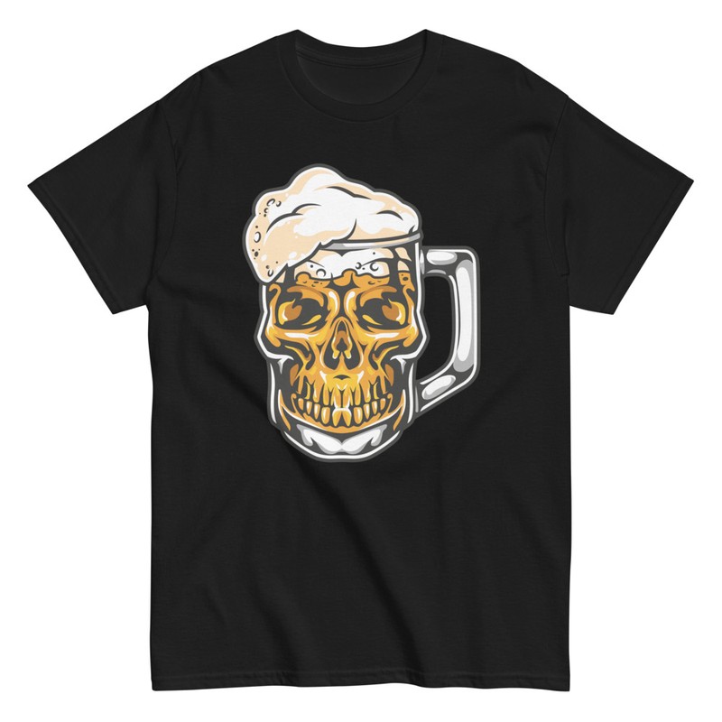 Camisetas: Calavera Espumosa Cerveza