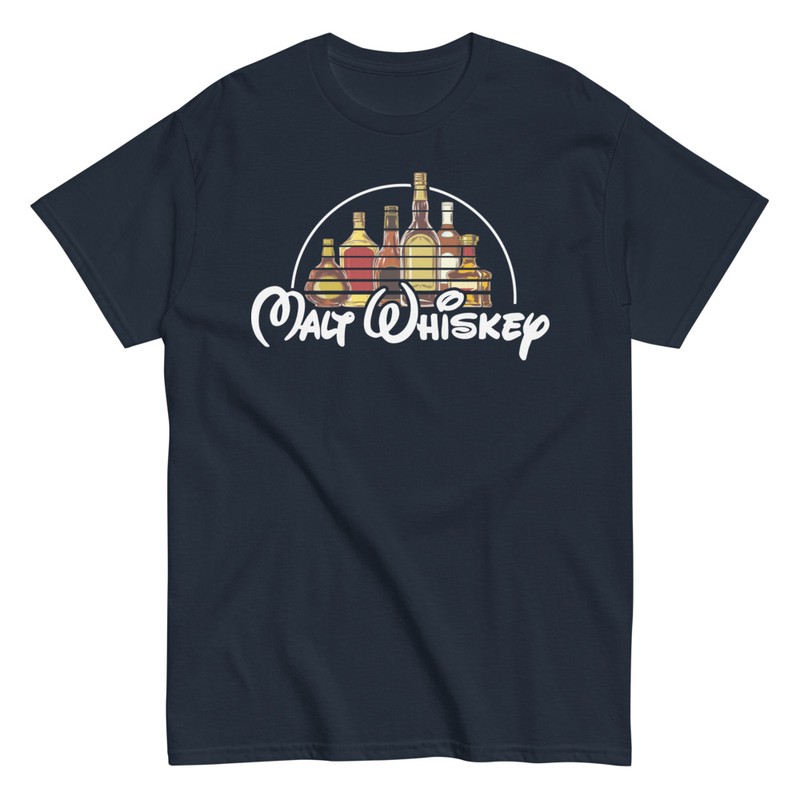 Camisetas: Malt Whiskey Whisky de Malta Logo Disney