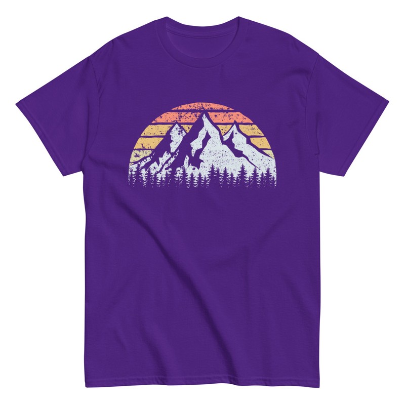 Camisetas: Montañas y Puesta de Sol Vintage