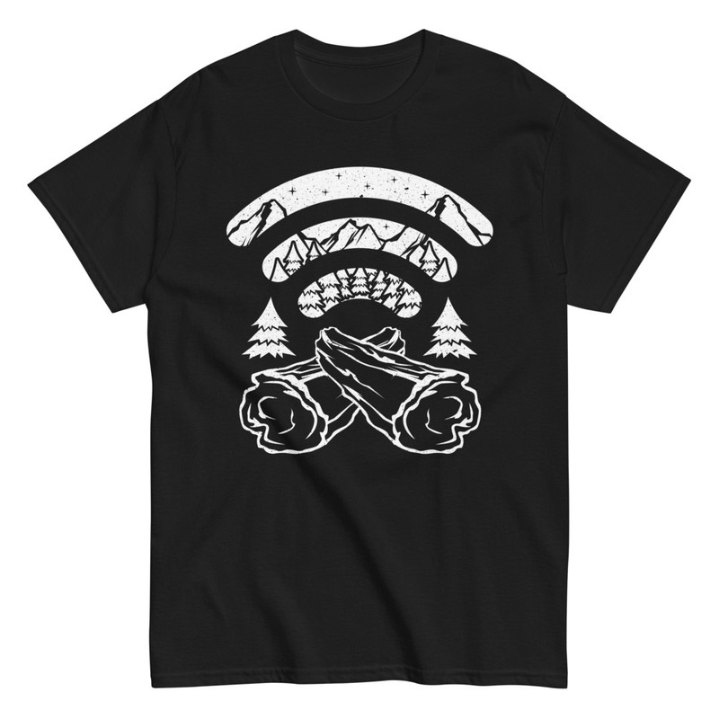 Camisetas: Acampada en Montaña Sin Wifi