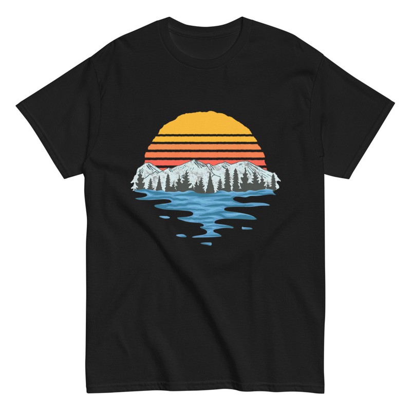 Camisetas: Puesta de Sol en el Lago de Montaña