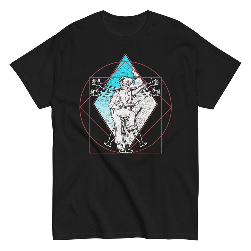 Camisetas: Hombre de Vitruvio Escalada