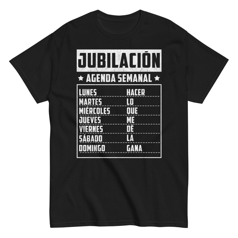 Camisetas: Camiseta Agenda Semanal Jubilados