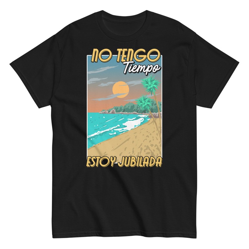 Camisetas: Camiseta de jubilada con diseño de playa