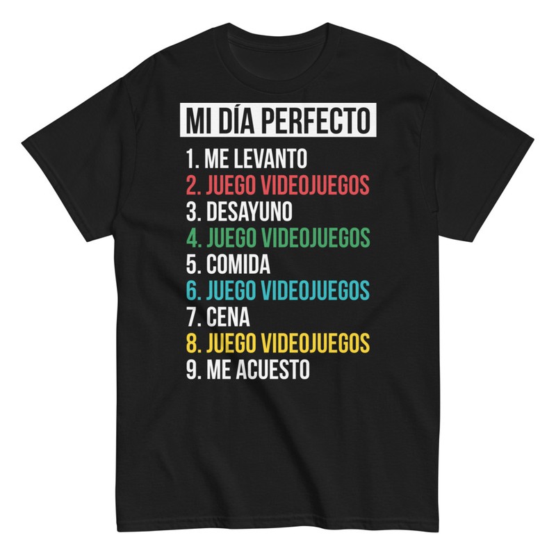Camisetas: Mi Día Perfecto Gamer
