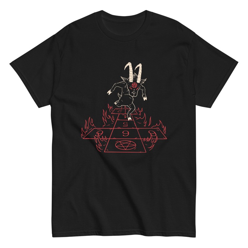 Camisetas: Cabra Demonio Rayuela Del Infierno Halloween