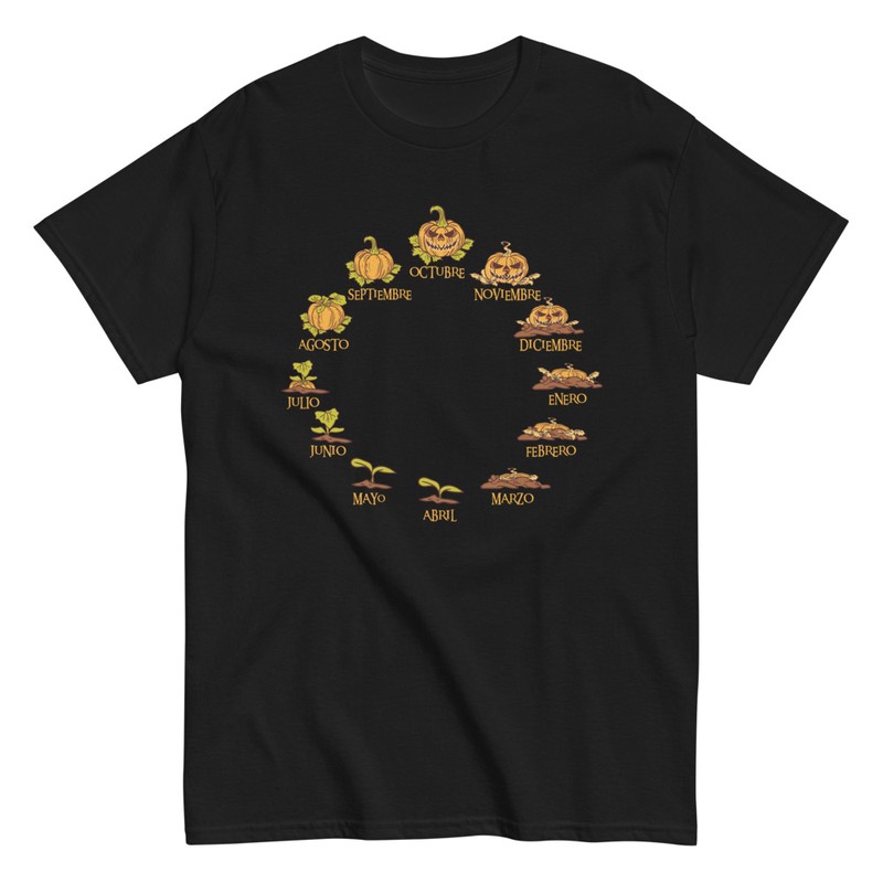 Camisetas: Ciclo de Vida de una Calabaza Halloween