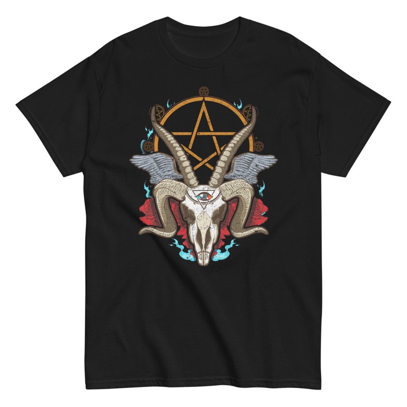 Camisetas: Cabra Bafometo con Pentagrama