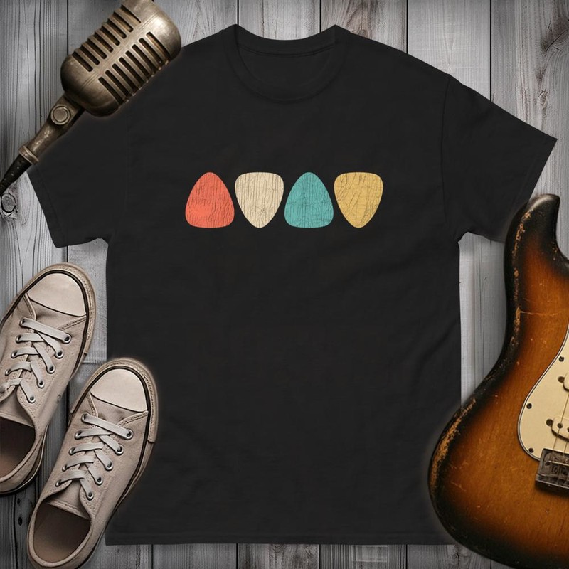 Camisetas: Puas de Guitarra Vintage Rock and Roll