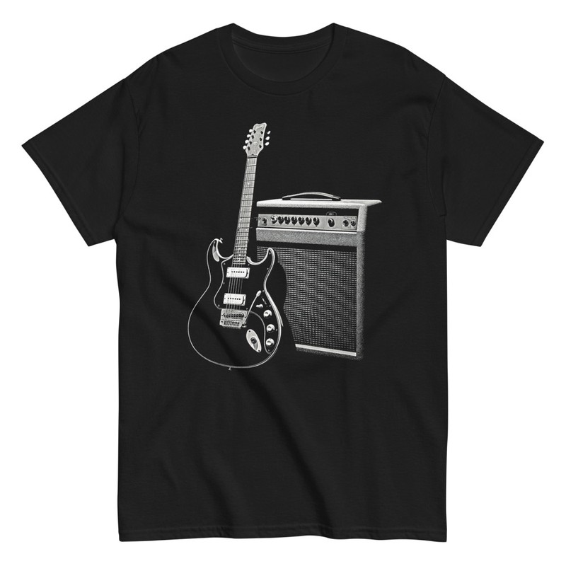 Camisetas: Guitarra Eléctrica y Amplificador Rockero