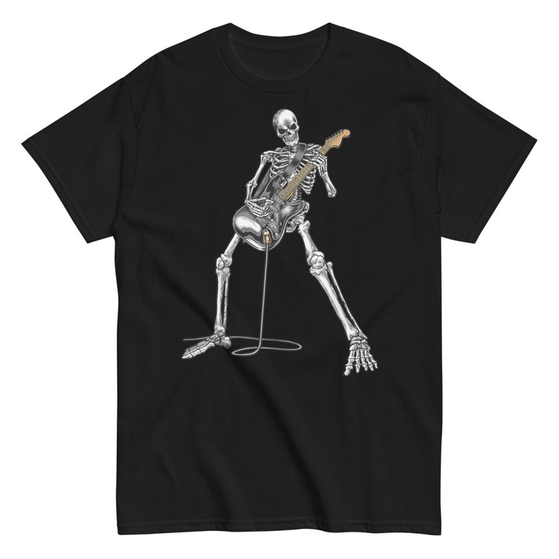 Camisetas: Esqueleto Guitarrista Heavy Metal