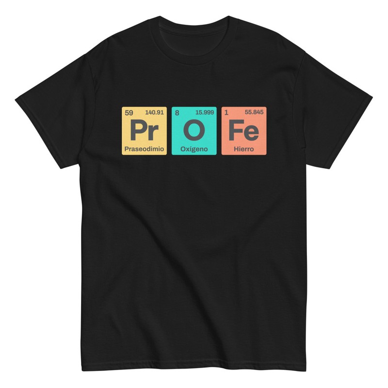 Camisetas: Camiseta Símbolos Químicos Profe