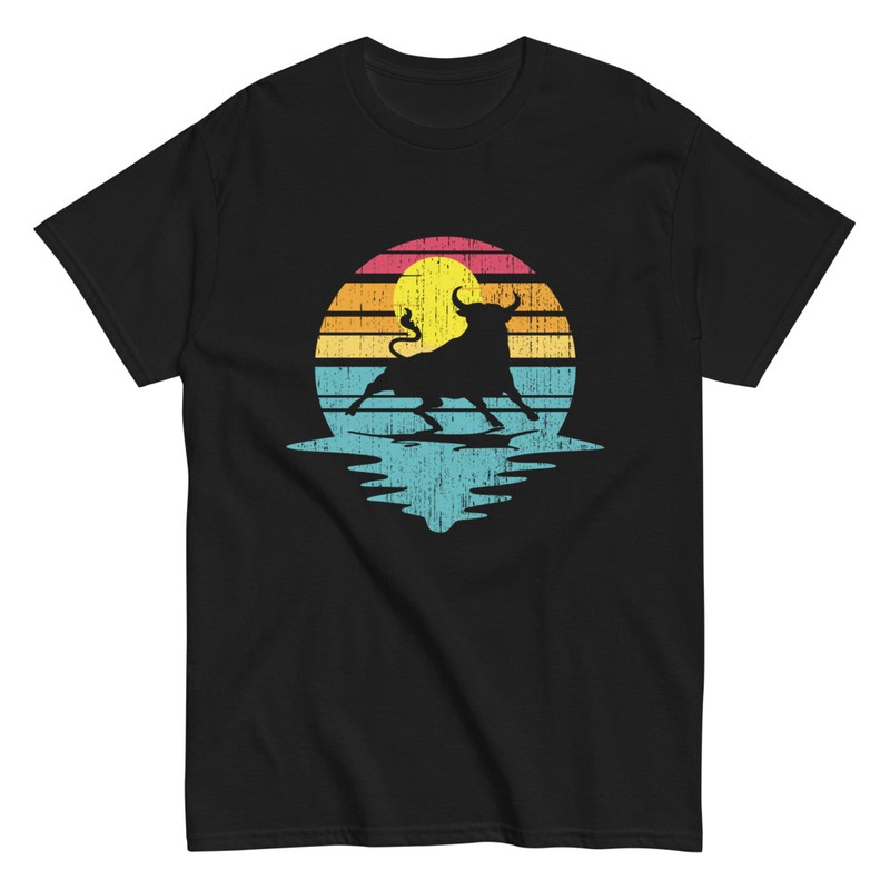 Camisetas: Toro Bravo y Puesta de Sol Vintage España