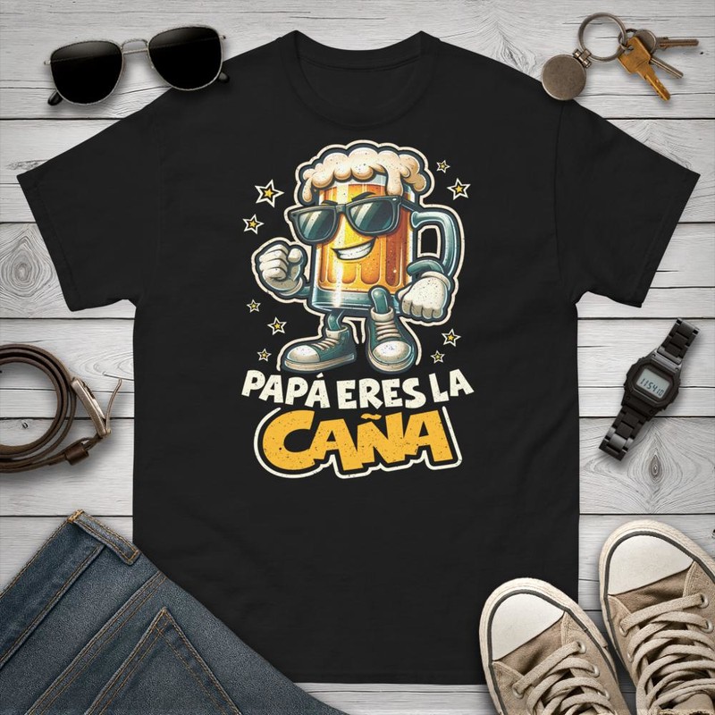 Camisetas: Papá Eres La Caña Cerveza