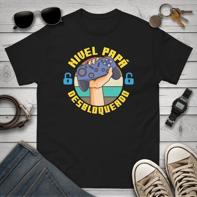 Camisetas: Nivel Papá Desbloqueado Gamer
