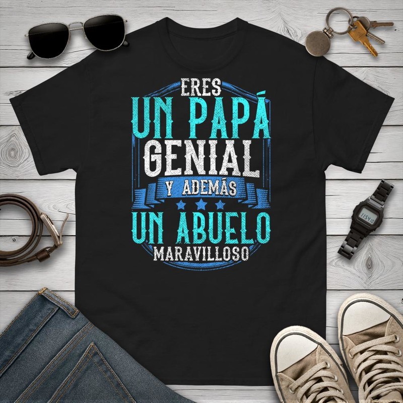 Camisetas: Papá Genial Abuelo Maravilloso