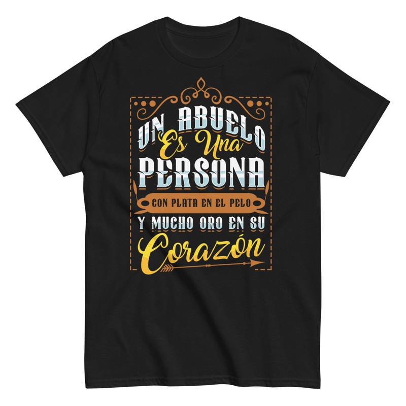 Camisetas: Abuelo con Plata y Oro en su Corazón
