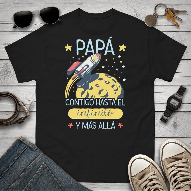 Camisetas: Papá Hasta El Infinito Cohete