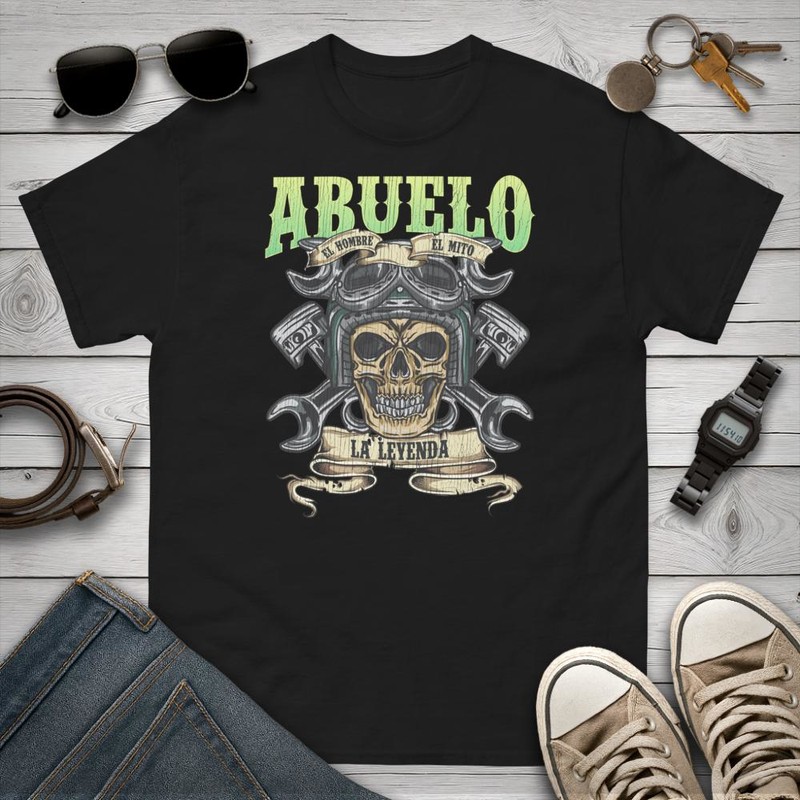 Camisetas: Abuelo Motero: El Hombre, El Mito, La Leyenda