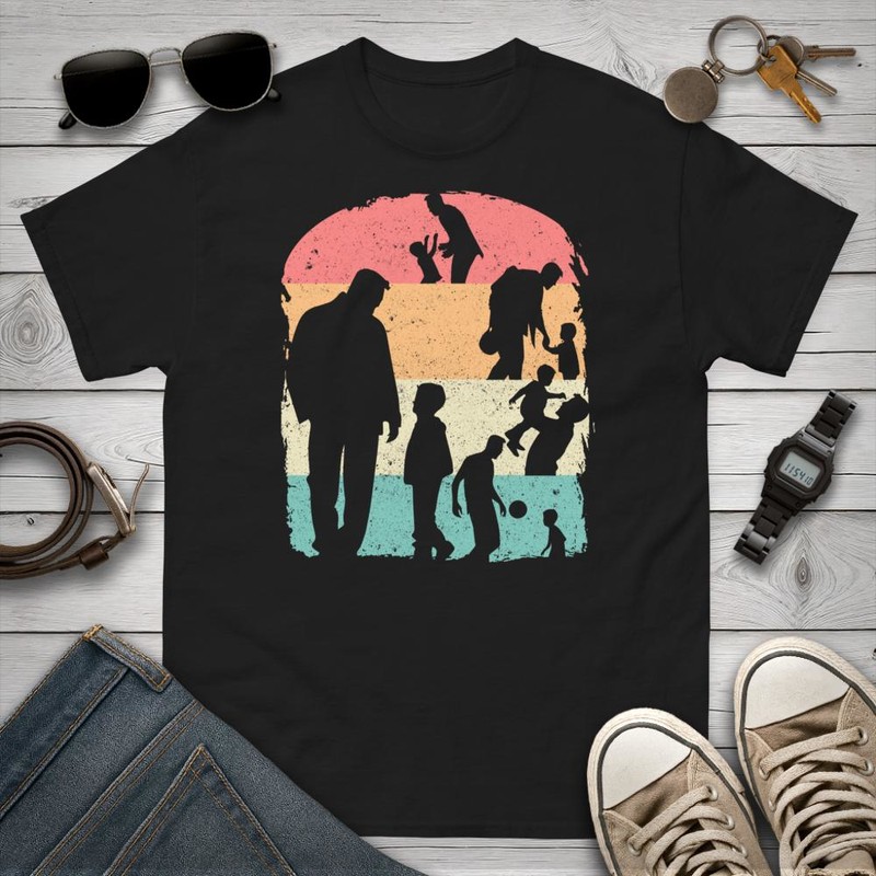 Camisetas: Siluetas Padre e Hijo Vintage
