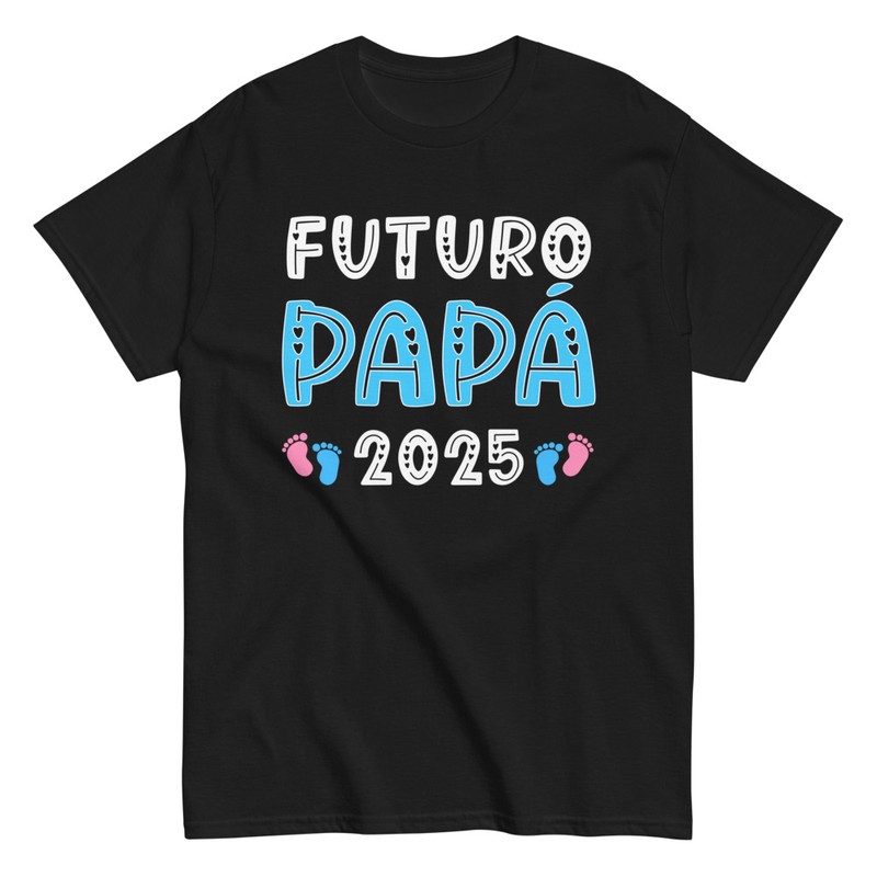 Camisetas: Futuro Papá 2025 Huellas Bebé