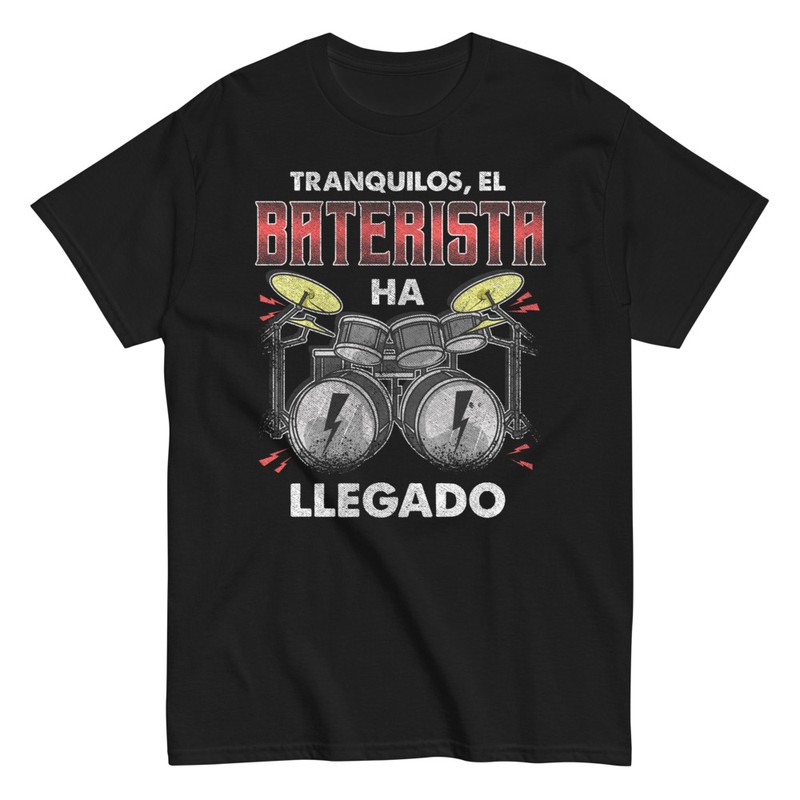 Camisetas: Baterista de Rock Ha Llegado