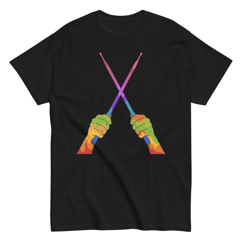 Camisetas: Baterista Creativo Manos y Baquetas