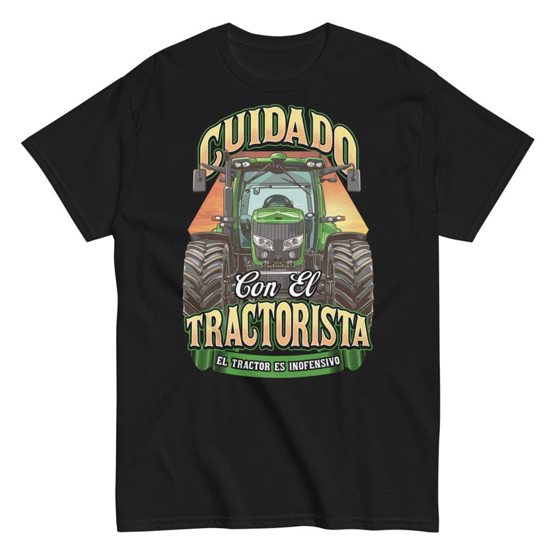 Camisetas: Cuidado Tractorista Humor Agrícola