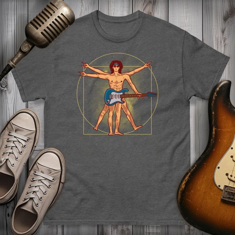 Camisetas: Hombre de Vitruvio Guitarrista