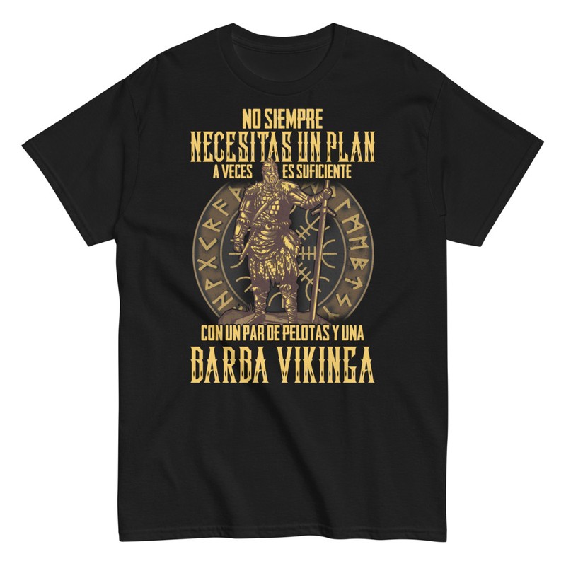 Camisetas: Vikingo Sin Plan Barba Vikinga