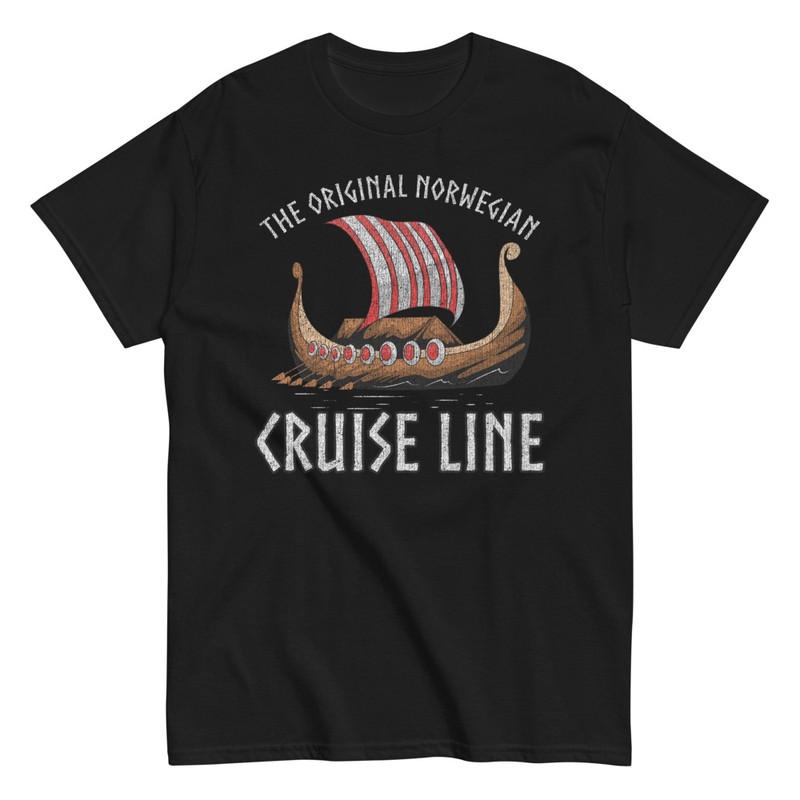Camisetas: Crucero Noruego Original Vikingo