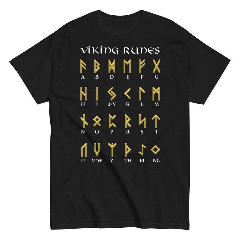 Camisetas: Alfabeto de Runas Vikingas