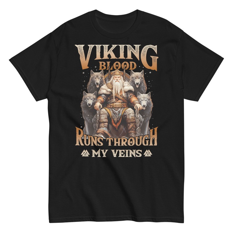 Camisetas: Vikingo Sangre y Lobos